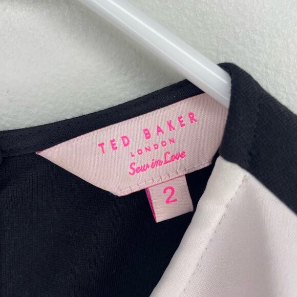 Ted Baker Asymmetrical Layer Peony Sleeveless Dress Size 2 (6) - Picture 7 of 11